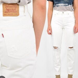 White Levi Pants